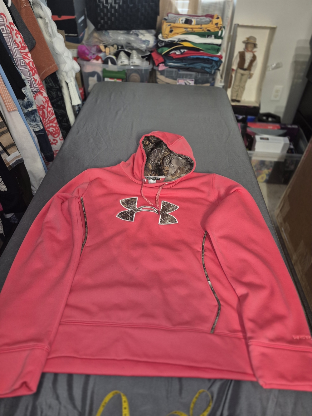 Under Armour Pink Camo Logo Pullover Hoodie